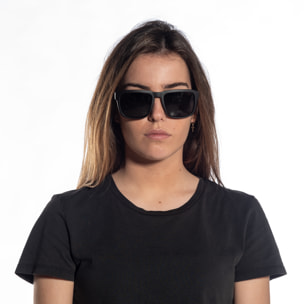 Gafas de sol OCEAN BIDART - Frente mate con patillas en negro mate y / Ahumada