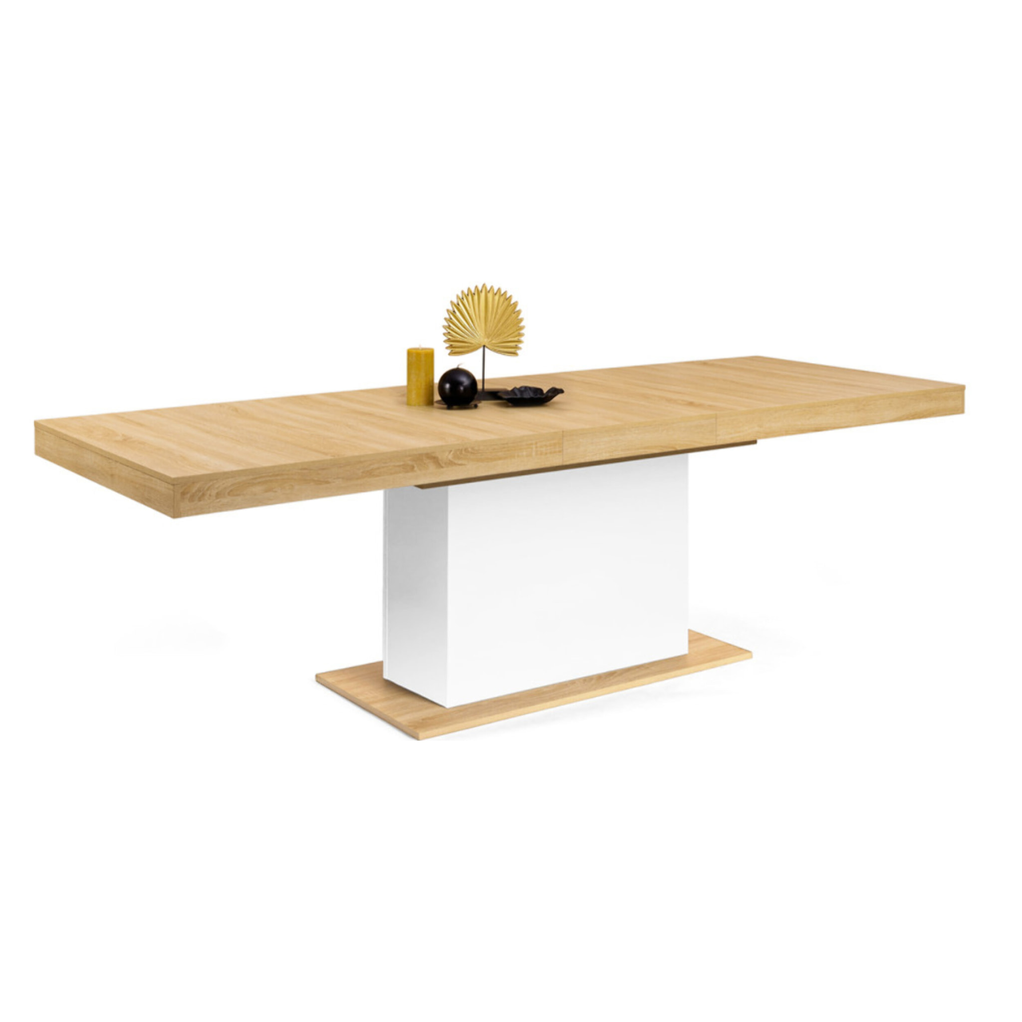 Table à manger extensible Tania - Bois - Blanc