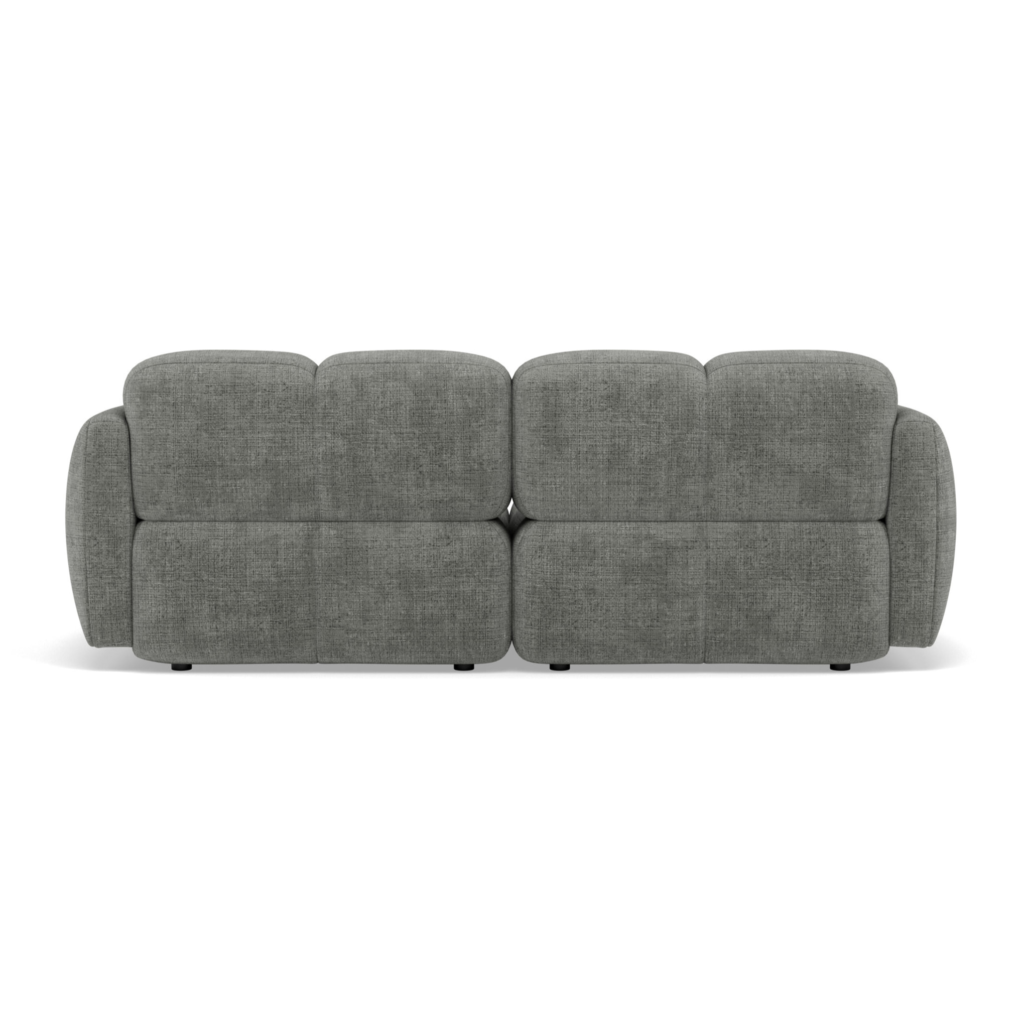 Grace - canapé modulable 2 places en velours texturé - Gris