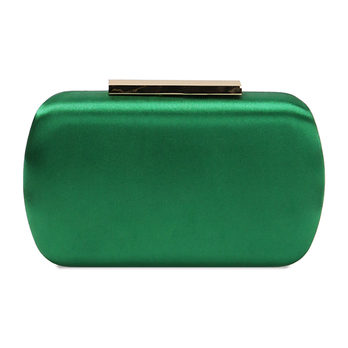 Clutch verte en satin