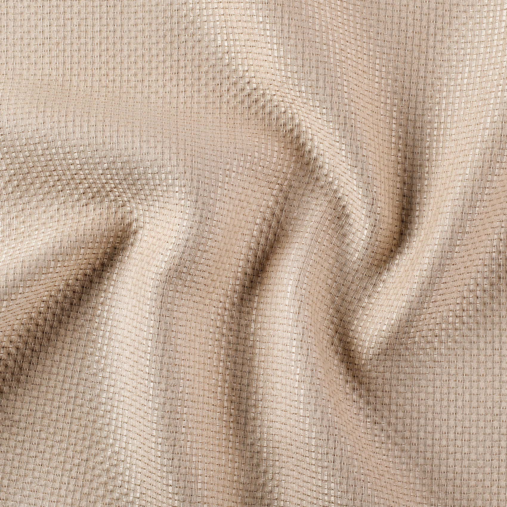 Tissu phonique coton et chanvre en relief - Beige