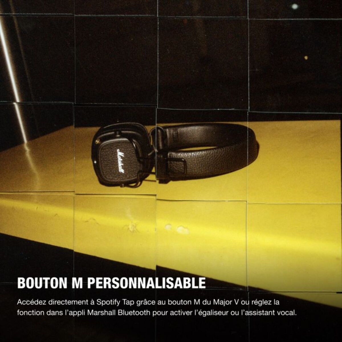 Casque MARSHALL Major V Noir - Bluetooth, autonomie 100h, pliable