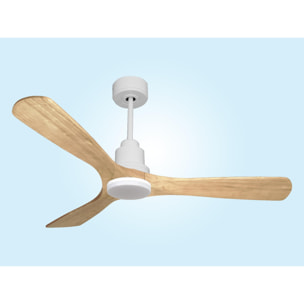 Ventilador de techo Modo Invierno/Verano Termostato Dimable Wifi Motor DC Techos Inclinados Mando a Distancia Luz tres tonos Hypersilence Memoria Vendible Shopify (AUTOMATICO) ParosD132C04LED64466 PURLINE