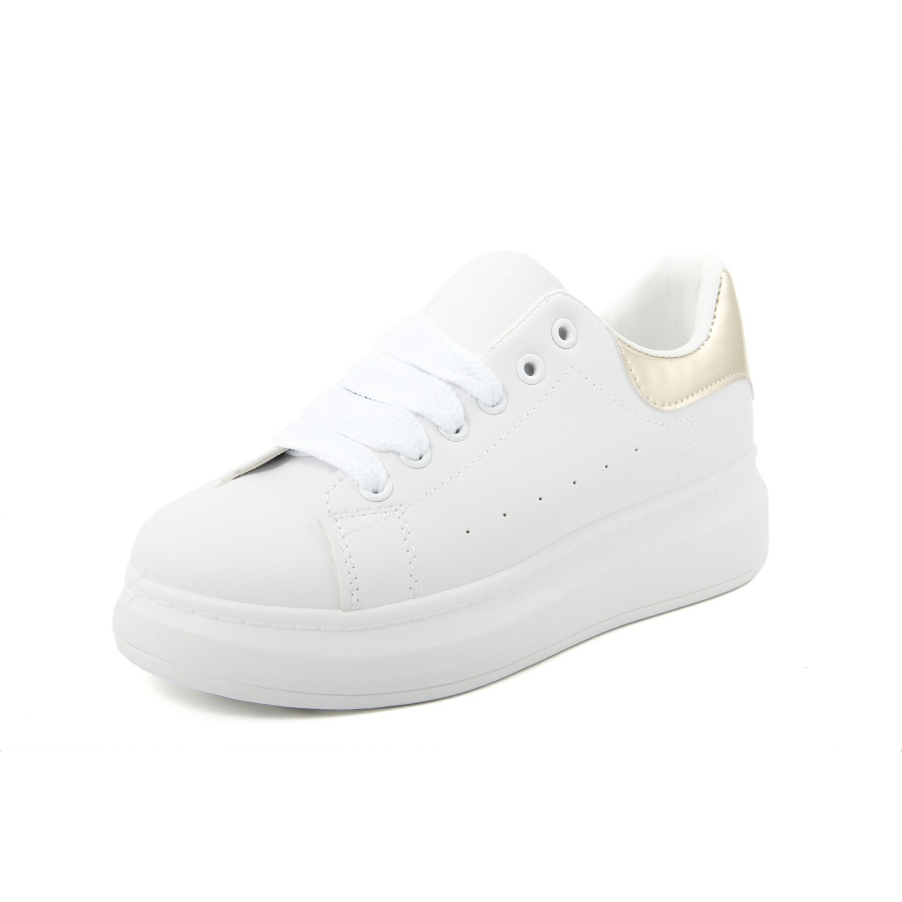 Sneakers Donna colore Dorato altezza tacco 3,5 cm e plateau 3 cm