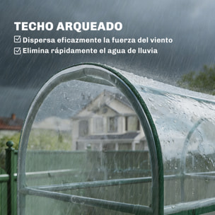 Invernadero Pequeño de 3 Niveles, Invernadero de Exterior con 2 Puertas Enrollables, Marco de Acero y Cubierta de Plástico Anti-UV para Cultivar Plantas, Flores, 143x46x164 cm, Transparente