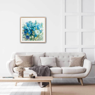 Affiche Bouquet d'été Affiche + cadre en bois - Chêne