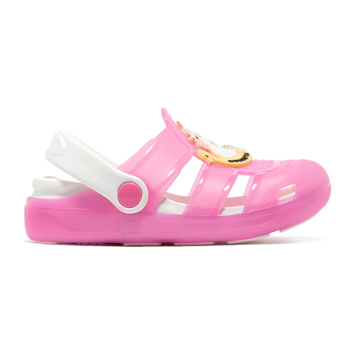 Girl's Pink With Lights Clogs Rubber