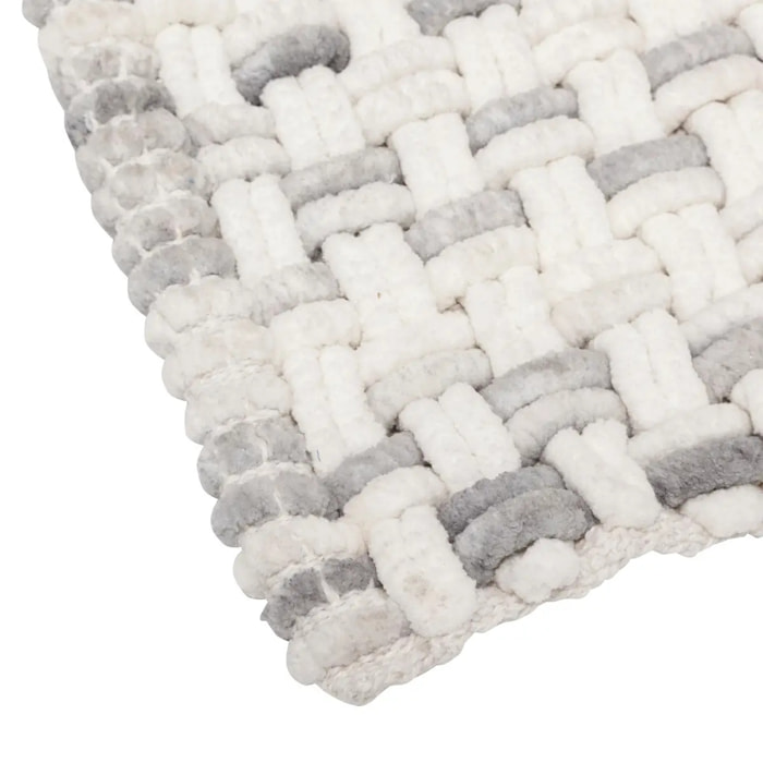 Tapis tressé gris 50x75cm