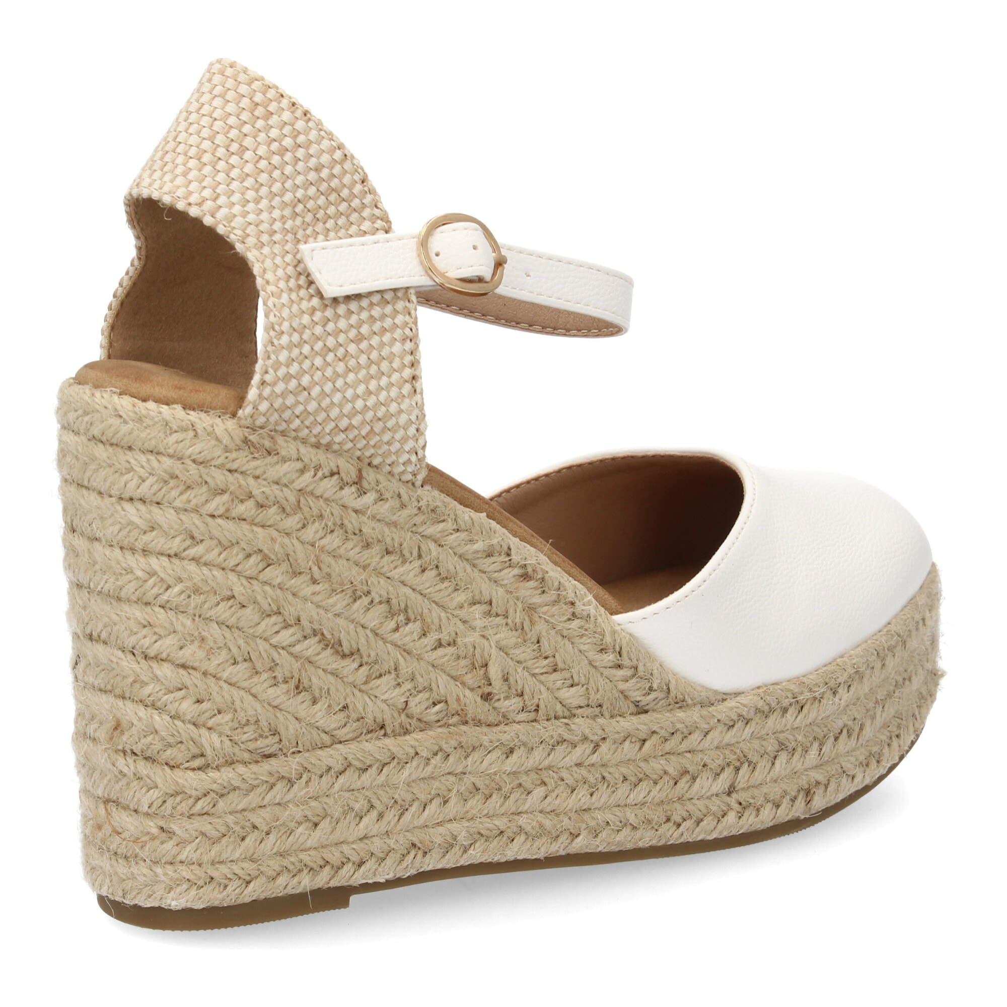 Alpargata cuña mujer talón cerrado y pulsera tobillo