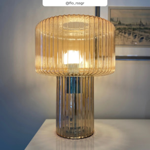 Lampe en verre cannelé - Verra