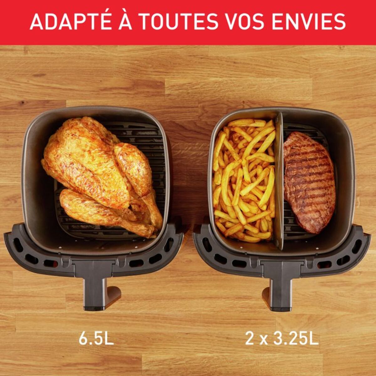 Friteuse sans huile MOULINEX XXL 2 en 1 air & grill