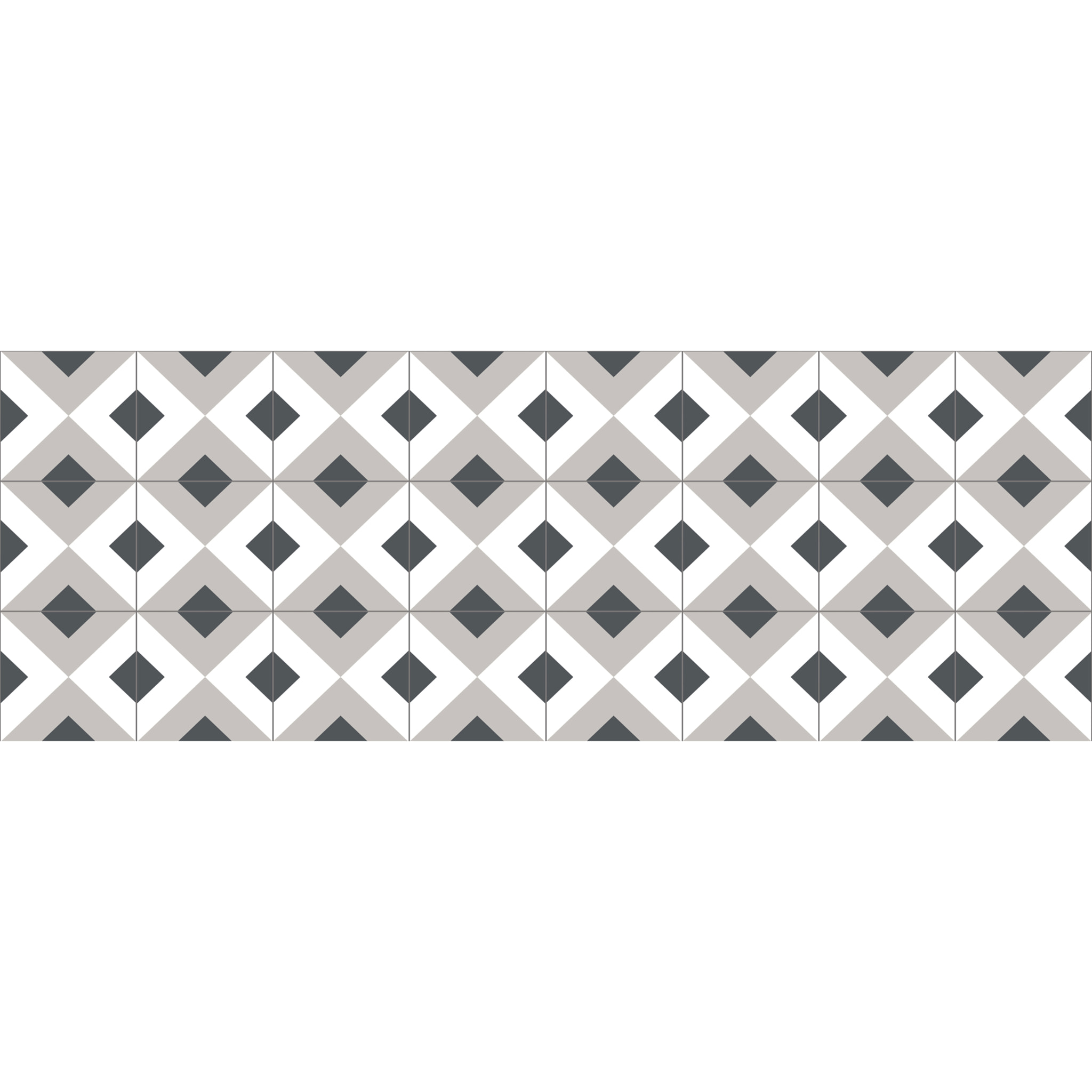 Alfombra de vinilo Pascal 66x100 cm - PVC antideslizante, vinilica para cocina o salón, lavable, estilo geométrico