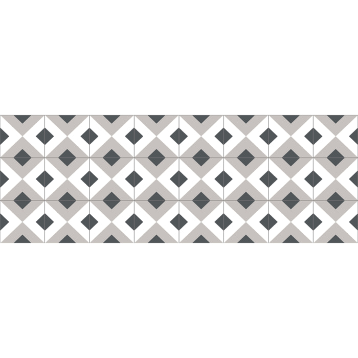 Alfombra de vinilo Pascal 66x100 cm - PVC antideslizante, vinilica para cocina o salón, lavable, estilo geométrico