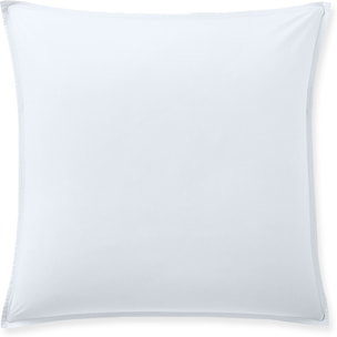 Paire de taies d'oreiller avec volant 100% percale de coton lavé blanc nuage