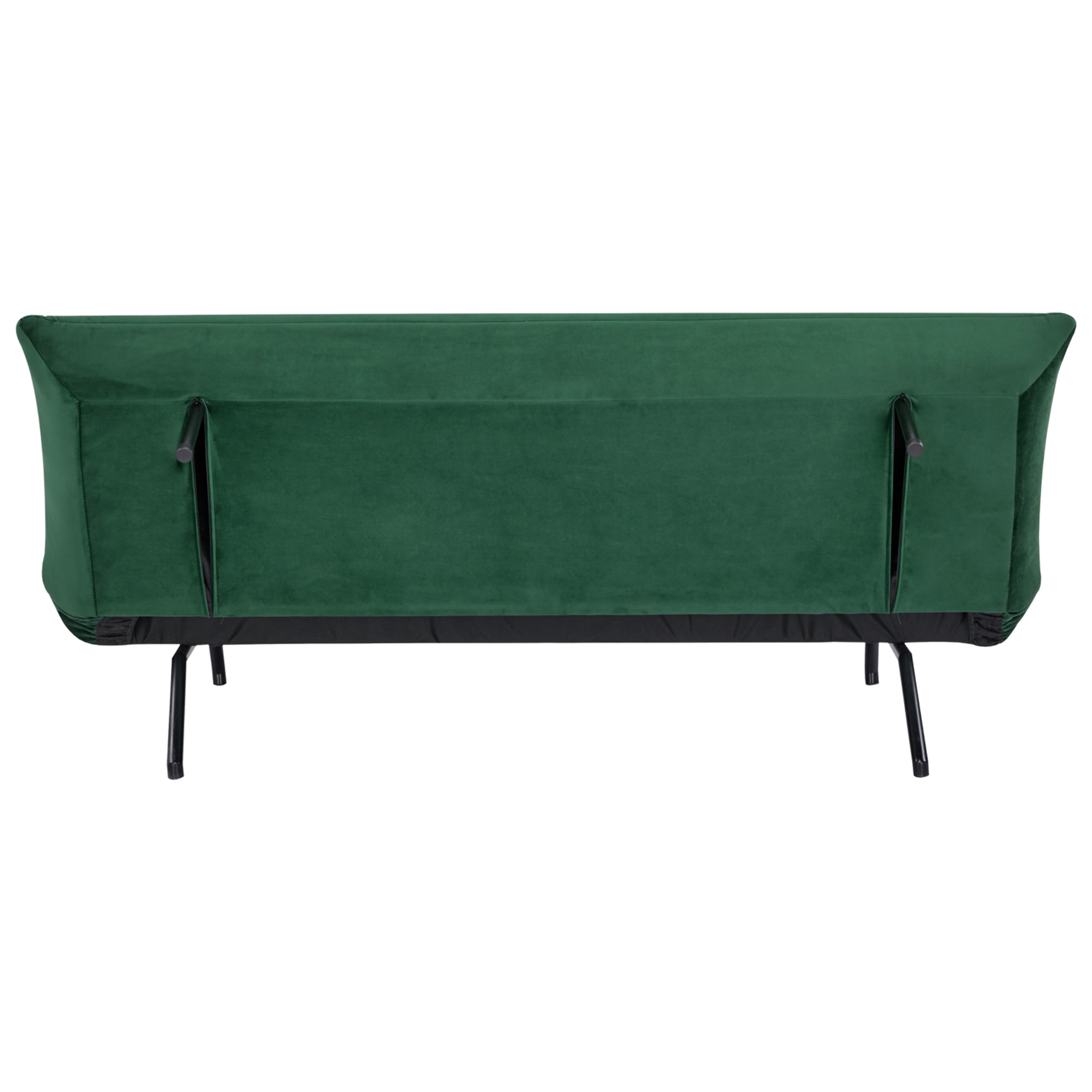 Canapé convertible 3 places en velours vert ANATOLE