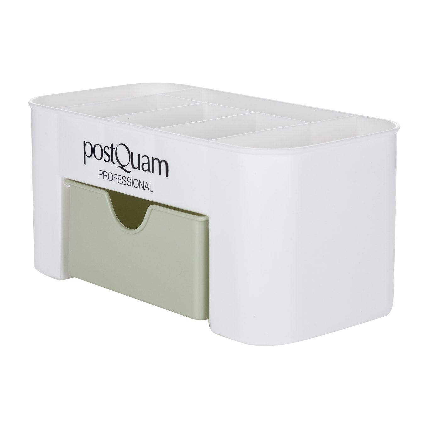 Organizer Toilette Postquam - Bianco E Verde - 22X11X10,5 Cm