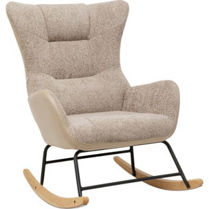 Fauteuil à bascule Romeo beige Kare Design