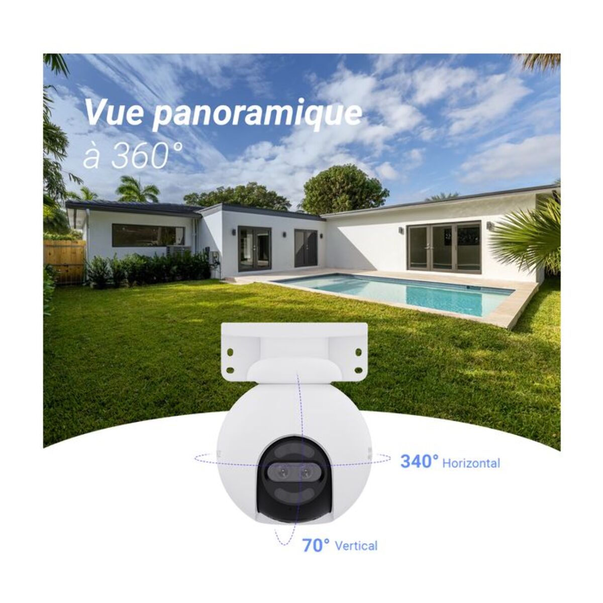 Caméra de surveillance EZVIZ Wifi H80X 4K motorisée