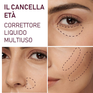 2x Correttore Liquido Viso 03 Fair Il Cancella Età Instant Anti-Age Multi-Uso con Applicatore a Spugnetta