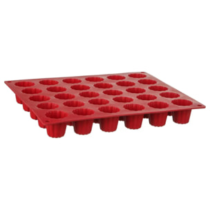 Moule 30 cannelés silicone- Rouge Silicone Pro