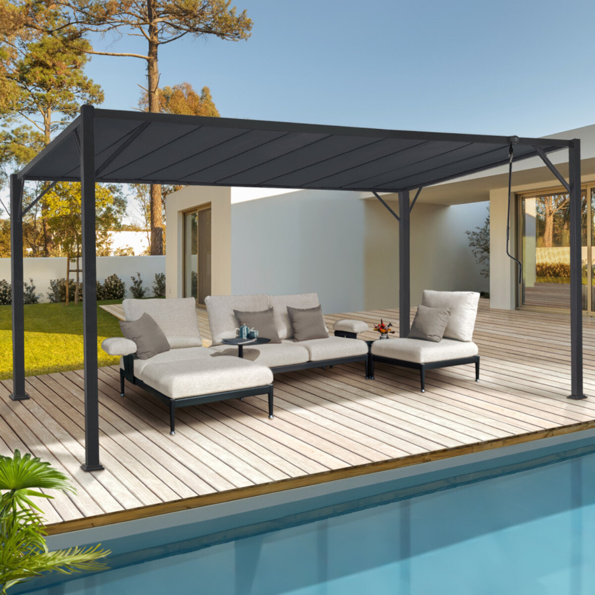 Pergola Venice toit lames orientables 3x4m