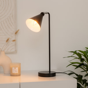 Lampe "Linn" noire - métal H46 cm
