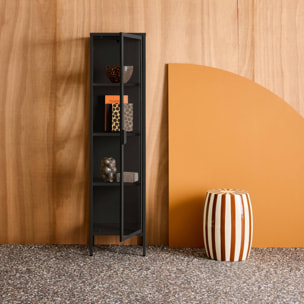 Buffet de rangement acier et verre trempé 1 porte 160cm ARKANSAS