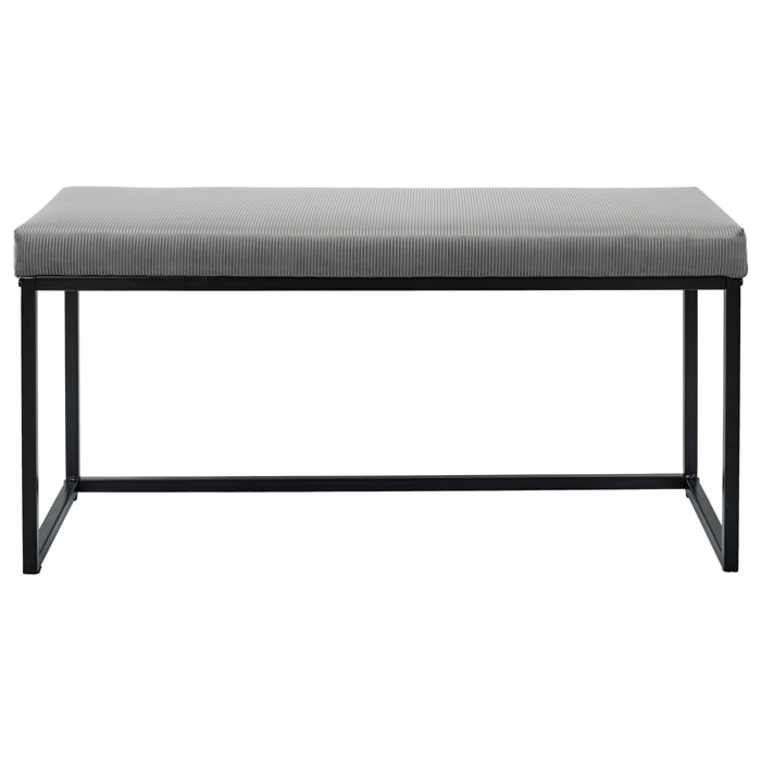 Banc Giulia Gris Velours Cotele