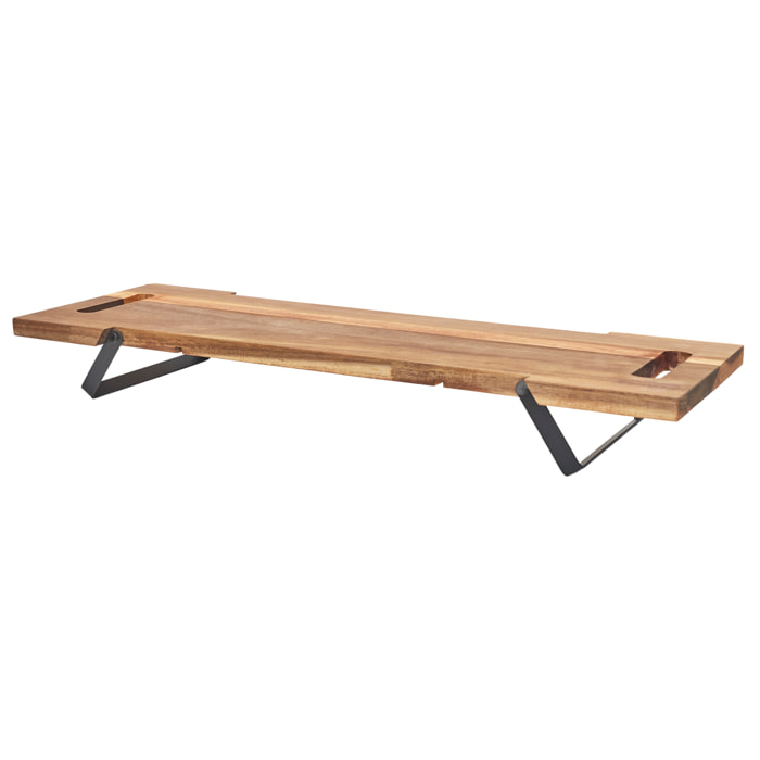 PLANCHE DE PRESENTATION ACACIA PIED METAL 55CM M6