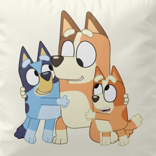 Funda cojin BLUEY con relleno 45x45 .