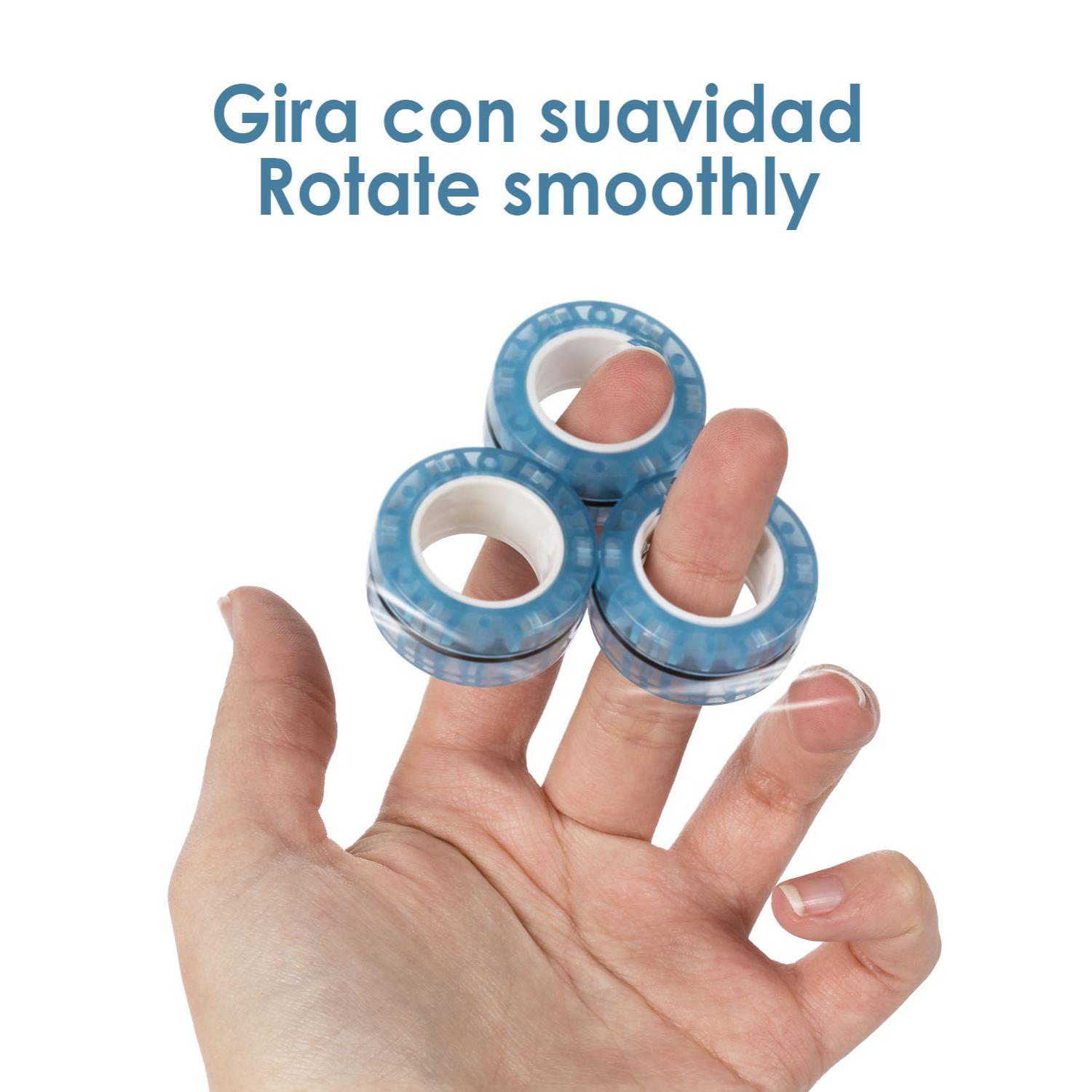 Magnetic Fidget Glow Rings, anelli magnetici, si illuminano al buio. Giocattolo antistress, ansia, concentrazione.