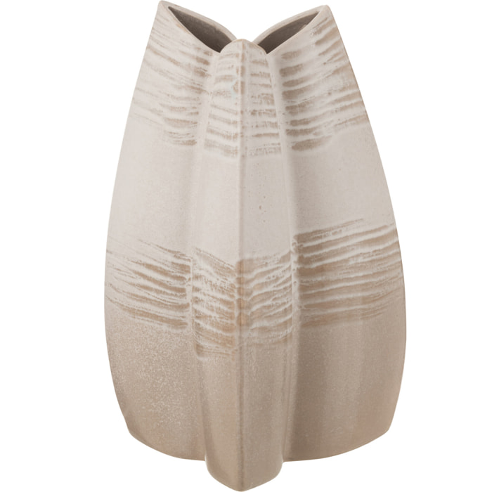 J-Line vase Abstrait Tripode - argile - beige - large