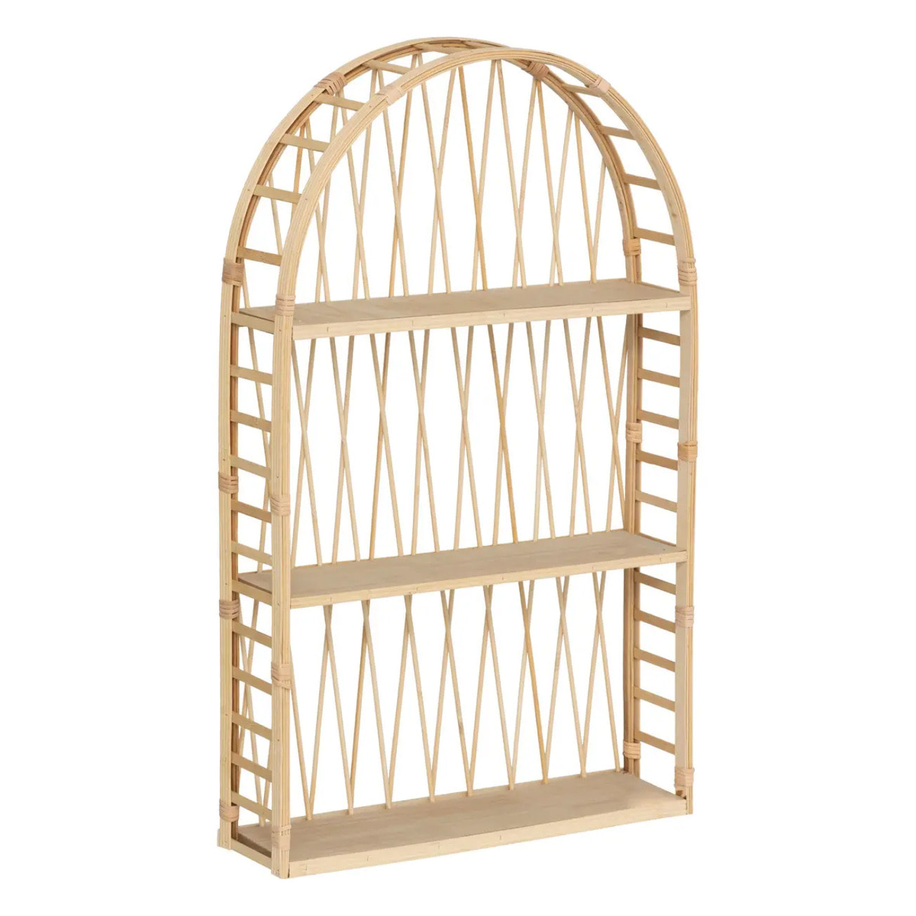 Etagère murale "Anahi" bambou beige 74x45cm