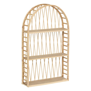 Etagère murale "Anahi" bambou beige 74x45cm