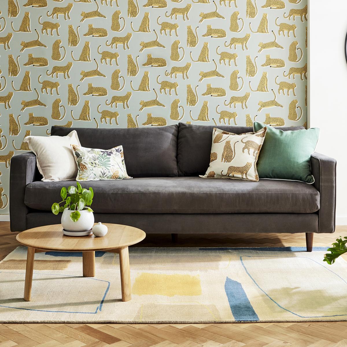 Tapis salon et chambre fait à la main en laine motif abstrait NUITORK