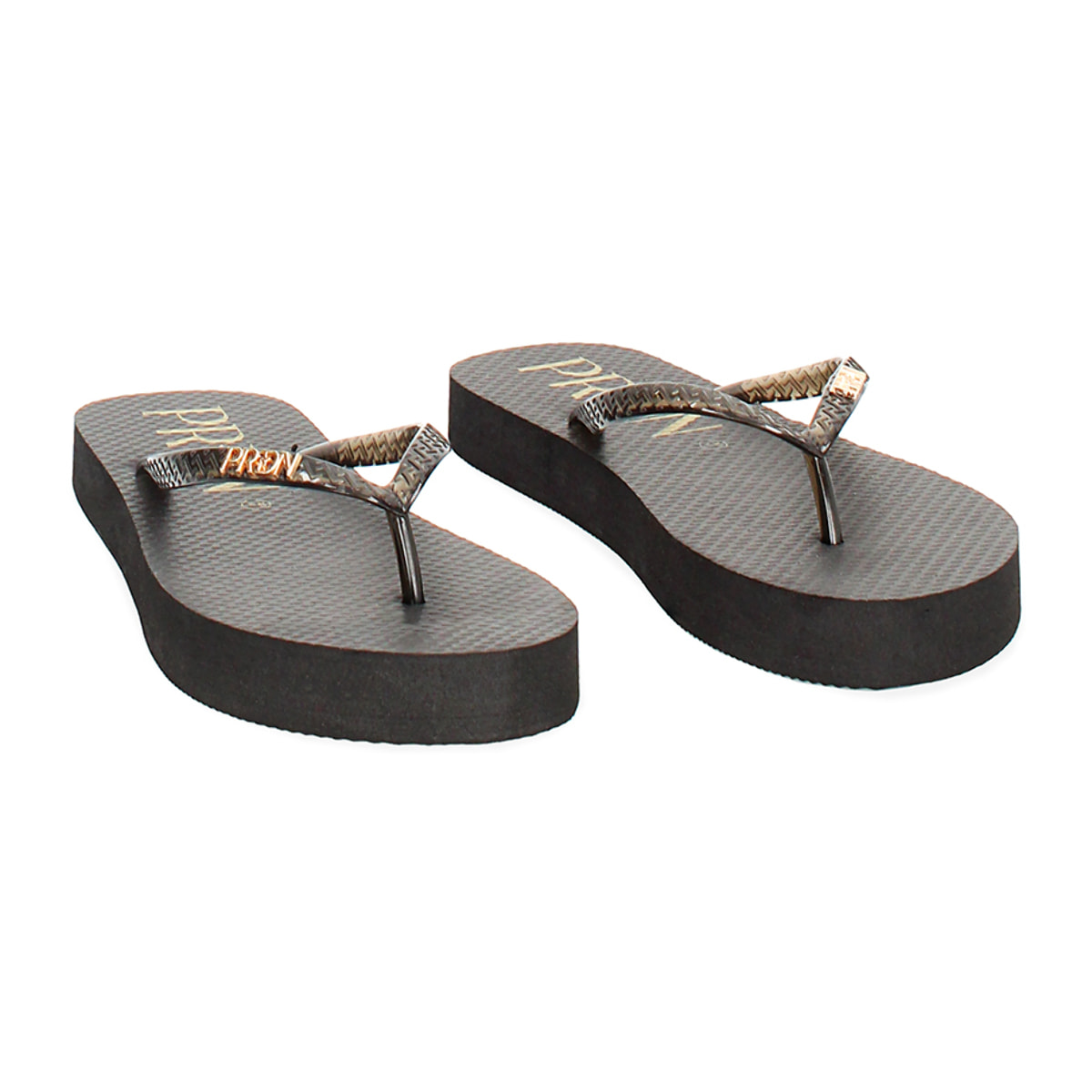 Sandalias de playa negras en PVC