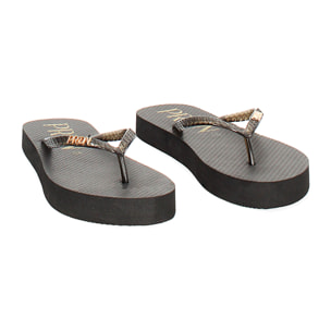 Sandalias de playa negras en PVC