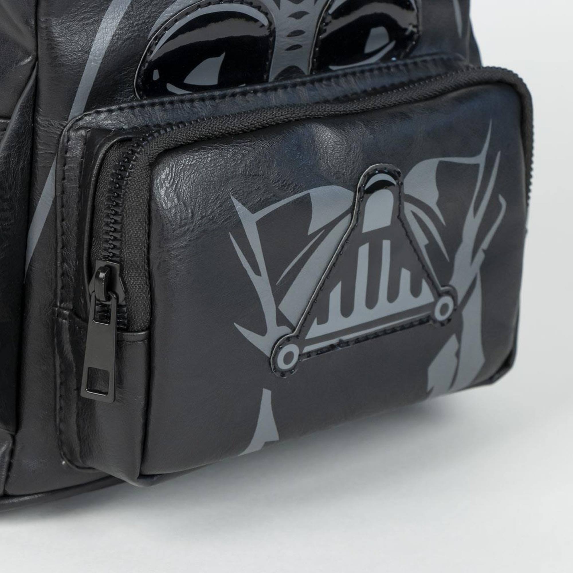 Mochila casual de star wars - color negro - 22.5x22.5x7.cm - fabricada en pu - estampado de darth vader