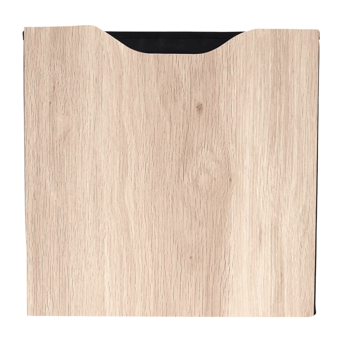 Cube de Rangement Pliable - HOME DECO FACTORY - Klaus Bali - Noir et Marron