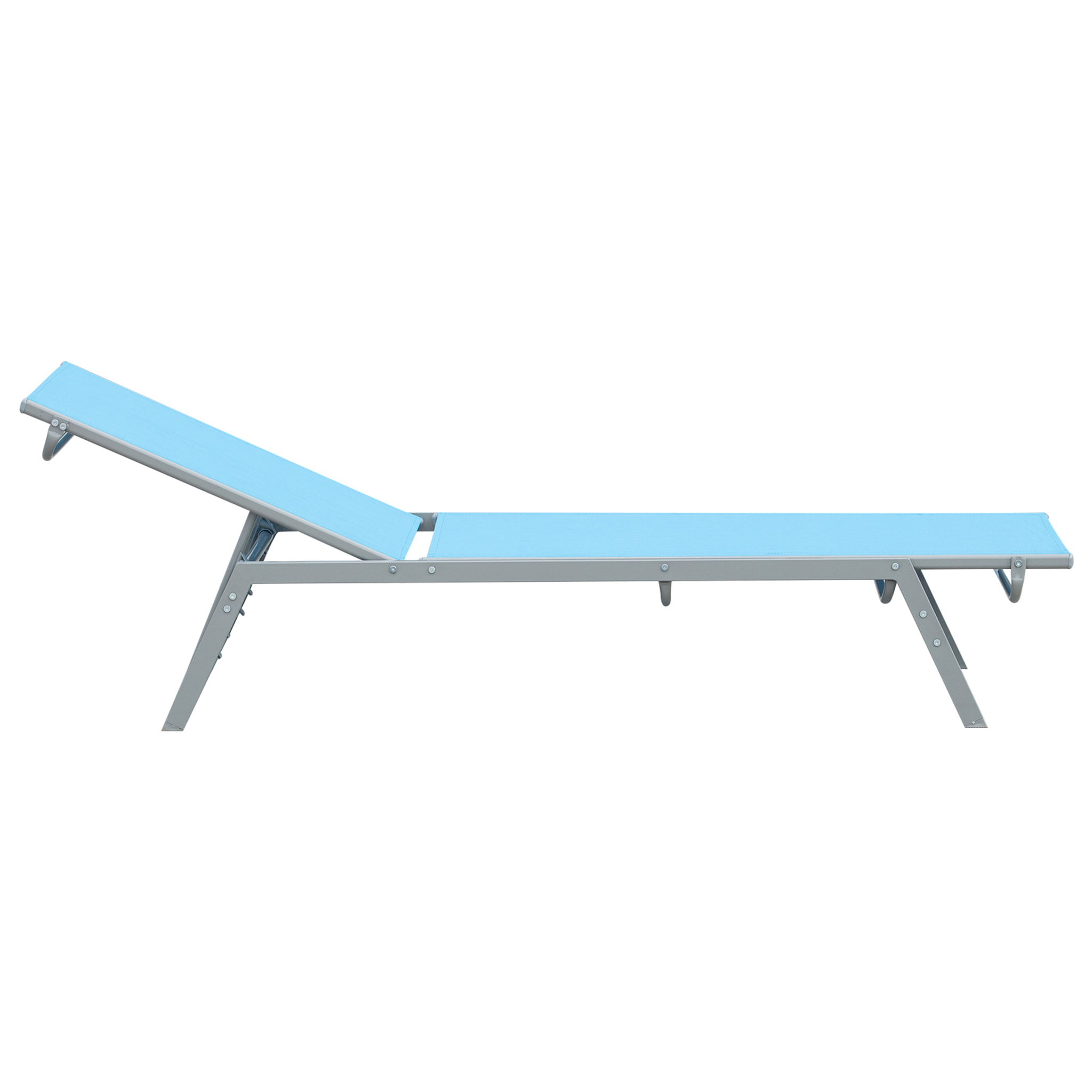 Bain de soleil transat design contemporain dossier inclinable multi-positions