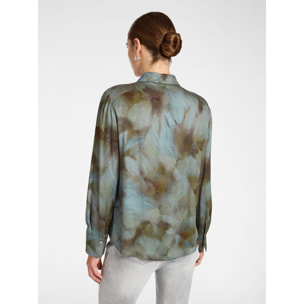 Elena Mirò - Camisa de viscosa estampada - Light - blue