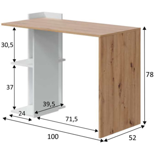 Escritorio Llanes 2h Roble/Blanco 012317W