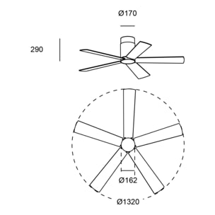 Forlight Ventilador IP20 Rodas Blanco brillante Blanco