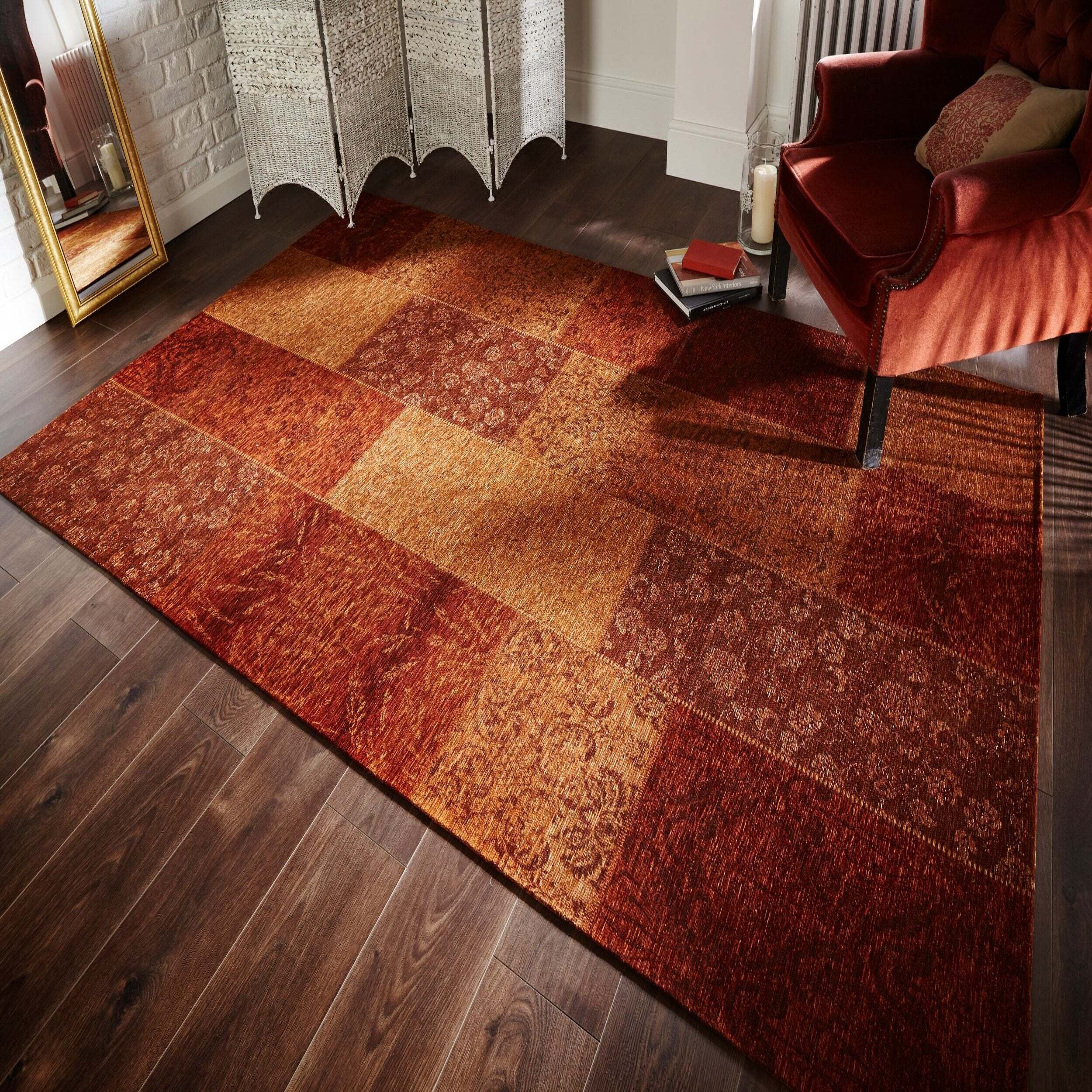 Tapis terracotta PATCHWORK Terracotta