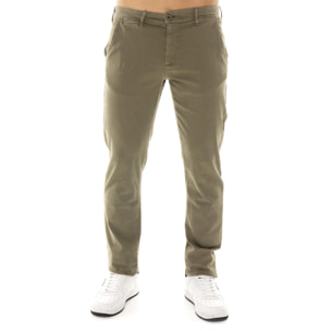 Pantalón chino de hombre Leone Easy de sarga con trabillas