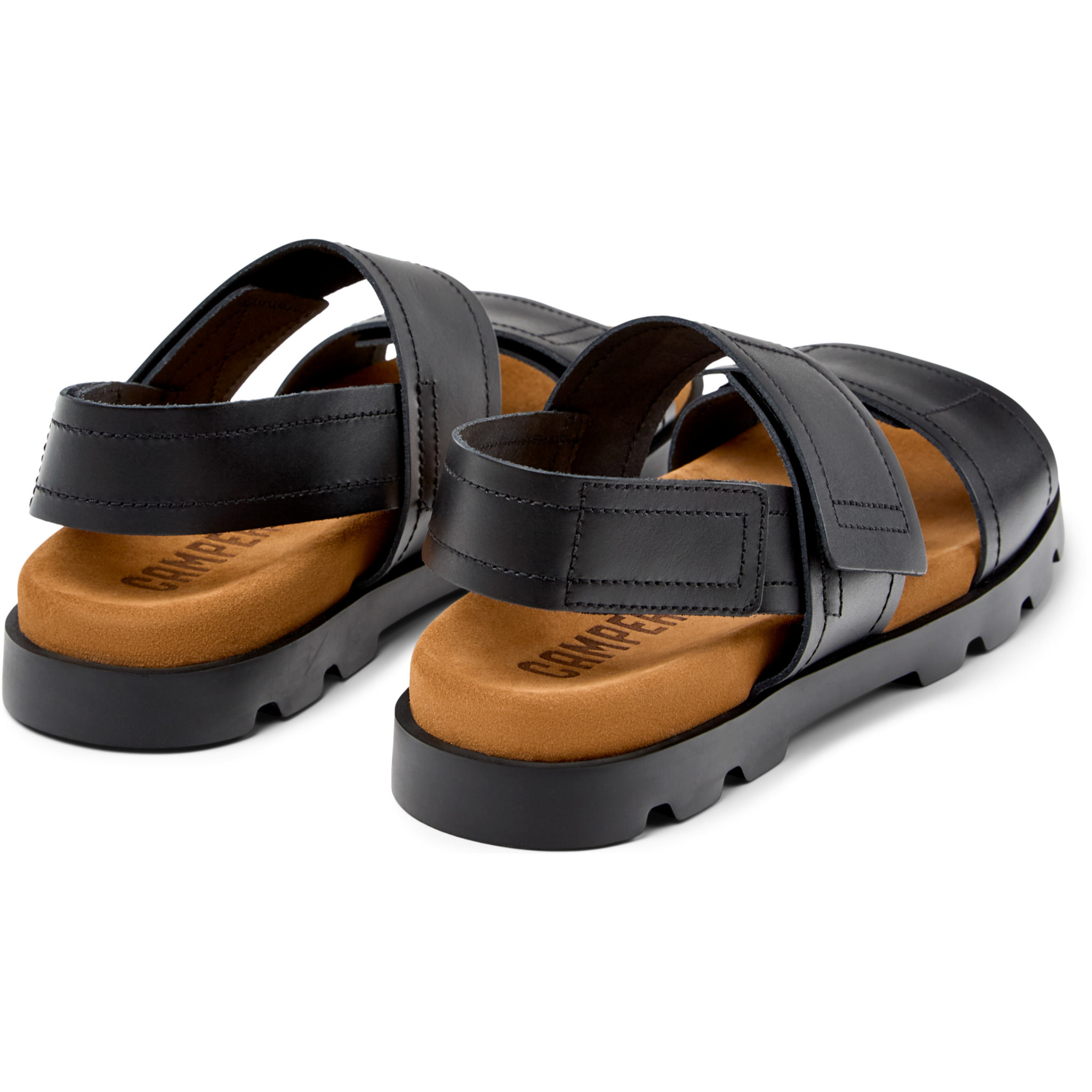 Sandalias - CAMPER Brutus Sandal - Negro - Cuero liso