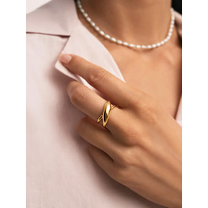 Anillo Ariel Acero Baño Oro