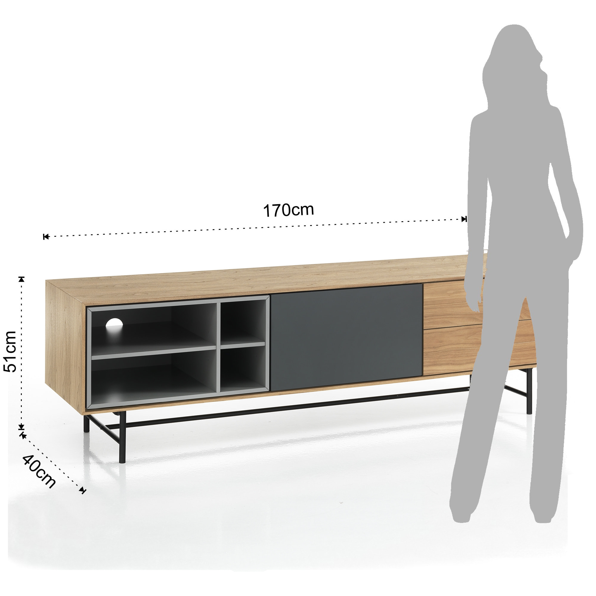 Tomasucci Madia porta TV CLEW multicolore