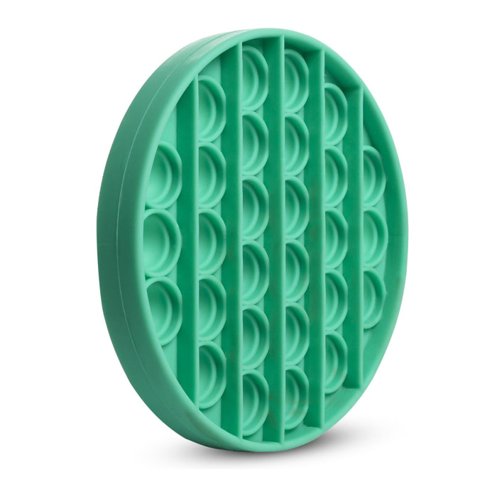 Pop Bubble giocattolo sensoriale destressante, bolle di silicone da spremere e premere. Design rotondo.