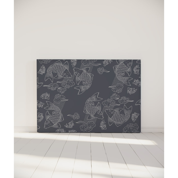 Tête de lit Banc de poissons | Coloris Gris | Largeur au choix